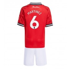 Manchester United Lisandro Martinez #6 Hemmaställ Barn 2025-26 Korta ärmar (+ Korta byxor)